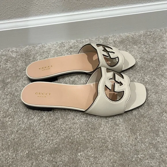 Women's slide sandal with Interlocking G Size 39.5 - Picture 4 of 5